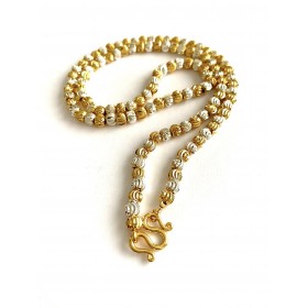 Goldfilled thai kæde med kugler 5 mm kugler. 50 cm